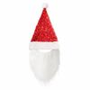 Fake Beard Plush Xmas Cap Long Plush Festive Party Cap Christmas Santa Hat  Stage Performance