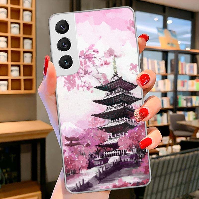 Cherry Blossom Tree Cover Phone Case For Samsung Galaxy S26 S25 Edge S24 Ultra S23 S22 Plus S21 S20 FE Soft Fundas Shell Galaxy