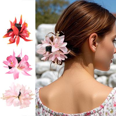 Large Simulated Flowers Hair Clips Hairpin Fashion Hair Accessories Hair Claw For Women Girl