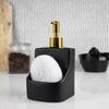 * Kitchen Dishwashing Liquid Dispenser Sponge Container Scourer Black Gold