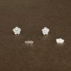 S999 Sterling Silver Flower Spacer Pendant for DIY Crystal Bracelets & Necklaces