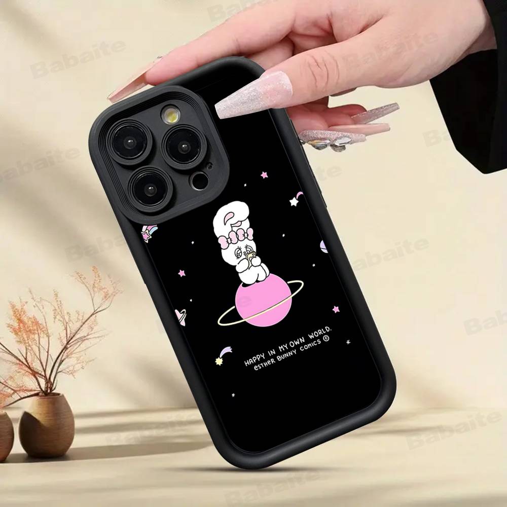 

Cute E-EstherS Bunny Rabbit For IPhone 17 16 15 14 13 12 11 Pro Max Plus Phone Case Covers iPhone 14