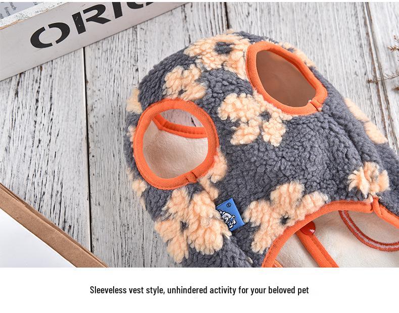 Sunflower Corgi Dachshund Lambswool Vest: Autumn/Winter Short-Legged Dog Clothing with Velvet