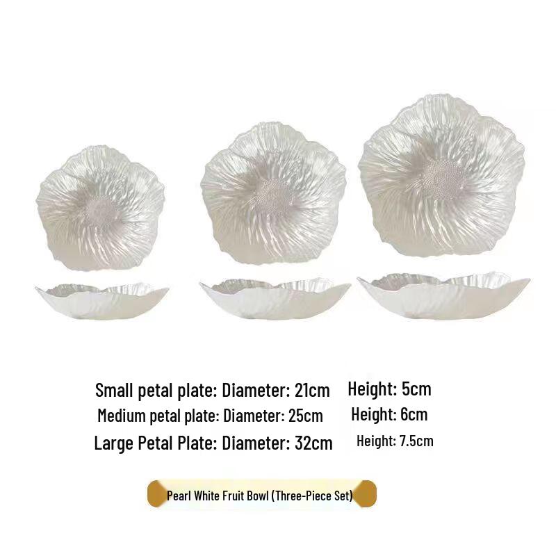 ZISIZ Crystal Flower Fruit & Snack Serving Plate