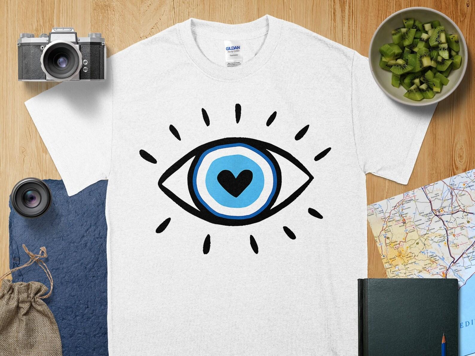 Evil Eye Spiritual Aesthetic Esoteric Mystical Themed Unisex T-Shirt, evil eye hamsa vibes, lovely hudoshians, evil eye spiritual aesthetic M