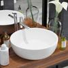 Day and Night - Day and Night Round White Ceramic Washbasin 42x12 Cm