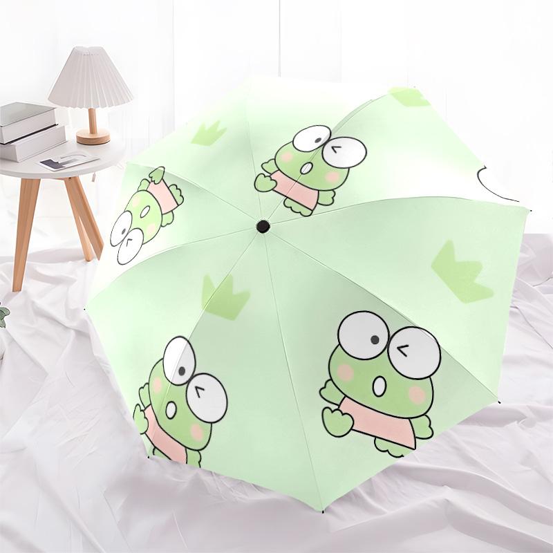 

Kerokerokeroppi pattern, automatic folding umbrella, portable and foldable design, 8 ribs, a Christmas or birthday gift.