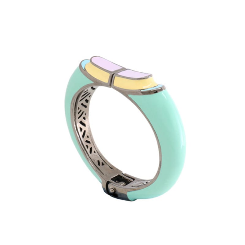 jewelCOUNTY Mint Glossy Color Bold Bangle