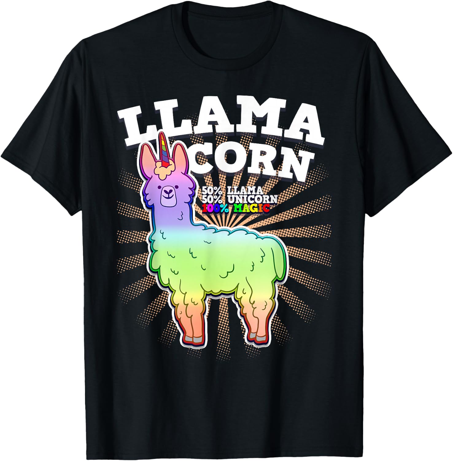 LlamaCorn 50% Llama 50% Unicorn 100% Magic Gift T-Shirt Unisex T-Shirt M
