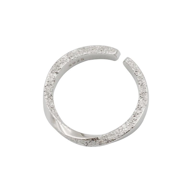 Korean Geometric Irregular Gemstone Women's Adjustable Hip Hop Ring