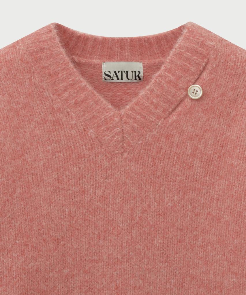 Seteo (W) Essen Two-Tone Mohair Blend Knit Pink