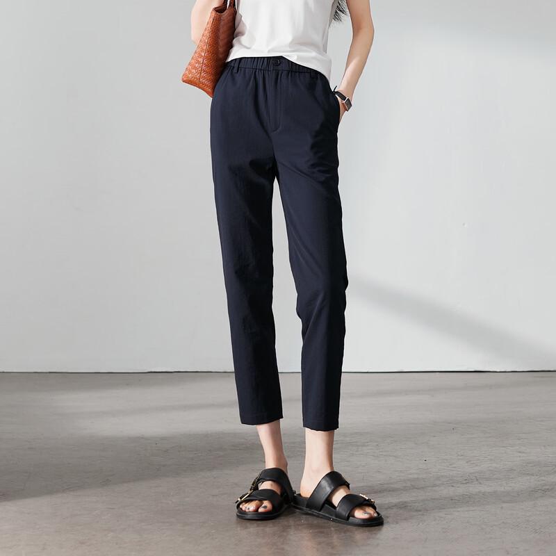 SOFSIL Women's Cotton Linen Blend Cropped Casual Pants
