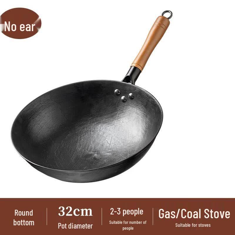 Zijin Heshi Turtle Pattern Cast Iron Wok
