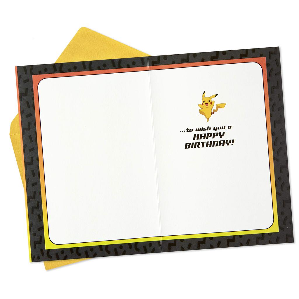 Hallmark Pokemon Birthday Card (Wild Pikachu)