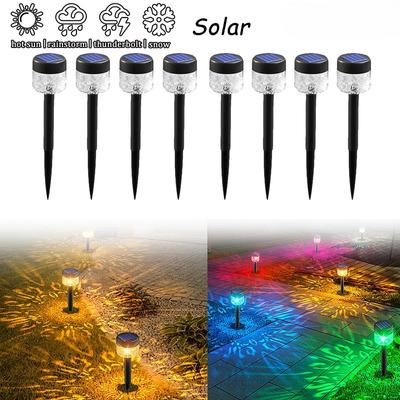 6/4/2PCS Solar Außenleuchten Gartenlampe Solarbetriebene wasserdichte Landschaftsweg im Freien für Hof Hinterhof Rasen Terrasse dekorativ