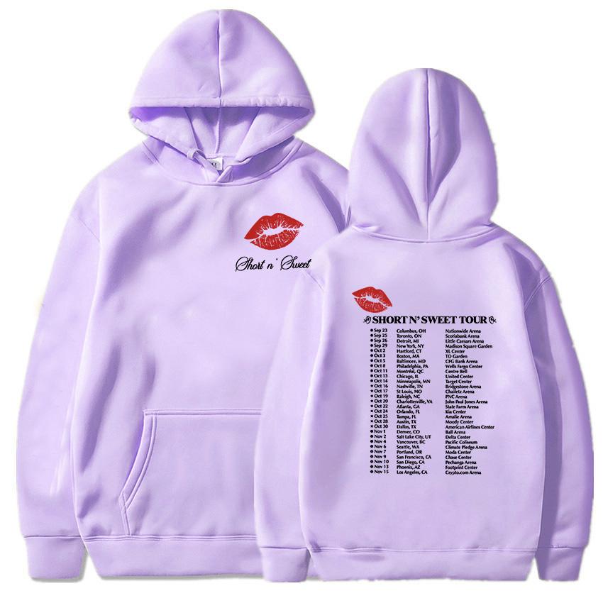 Singer Graphic Sabrina Carpenter Hoodies Short N' Sweet Tour 2024 Sweatshirts Casual Hooded Winter Women Pullovers Moletom Girls