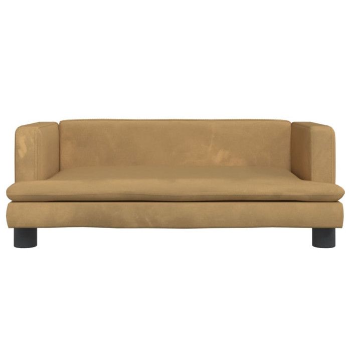 VidaXL Canapé pour enfants marron 80x45x30 cm velours 3196310