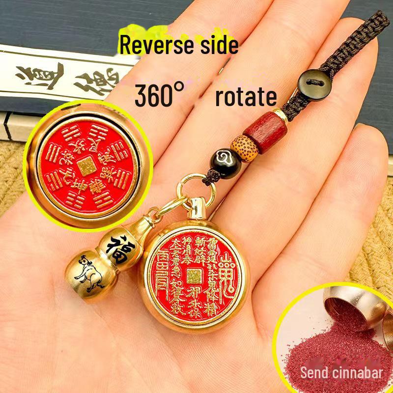 Zwölf Sternzeichen Messing Zinnoberkürbis Auto Anhänger Schlüsselanhänger