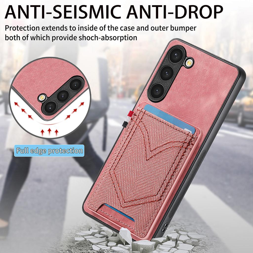 Denim Card Bag Leather Wallet Case for Samsung Galaxy A54 A53 A33 A13 A12 S23 Ultra S22 S20FE S21 Plus Cards Holder Pocket Cover