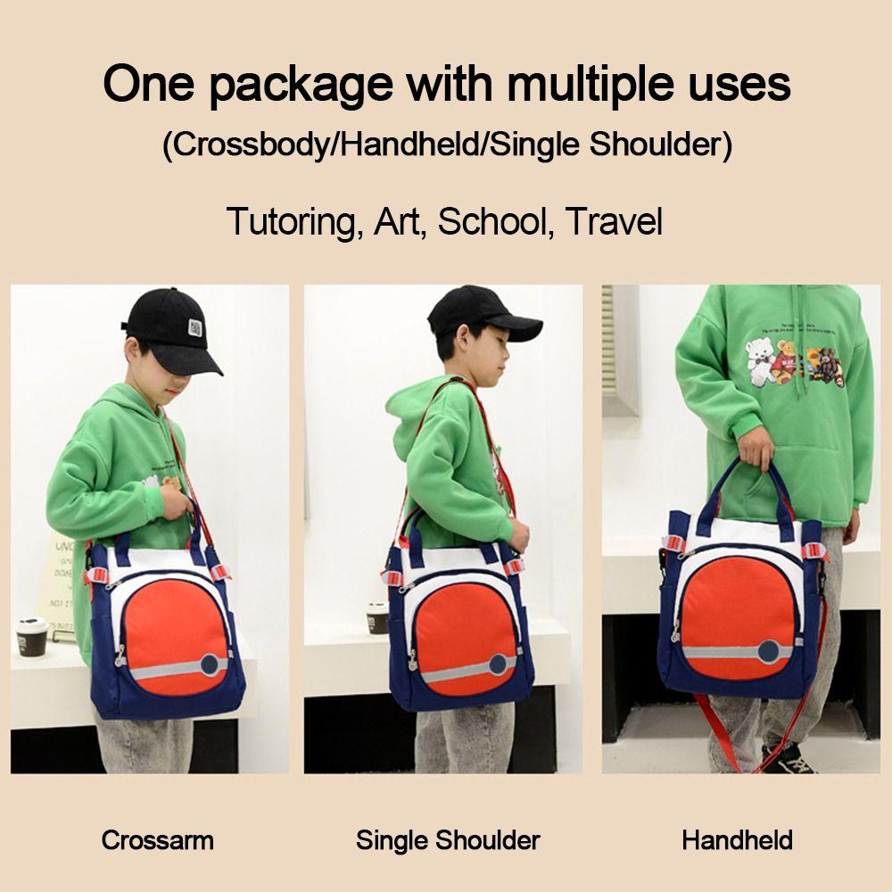 Oxford Cloth Student Shoulder Bag Dust-proof Waterproof Document Organizer Bag Large Capacity File Tote Bag Office Supplies