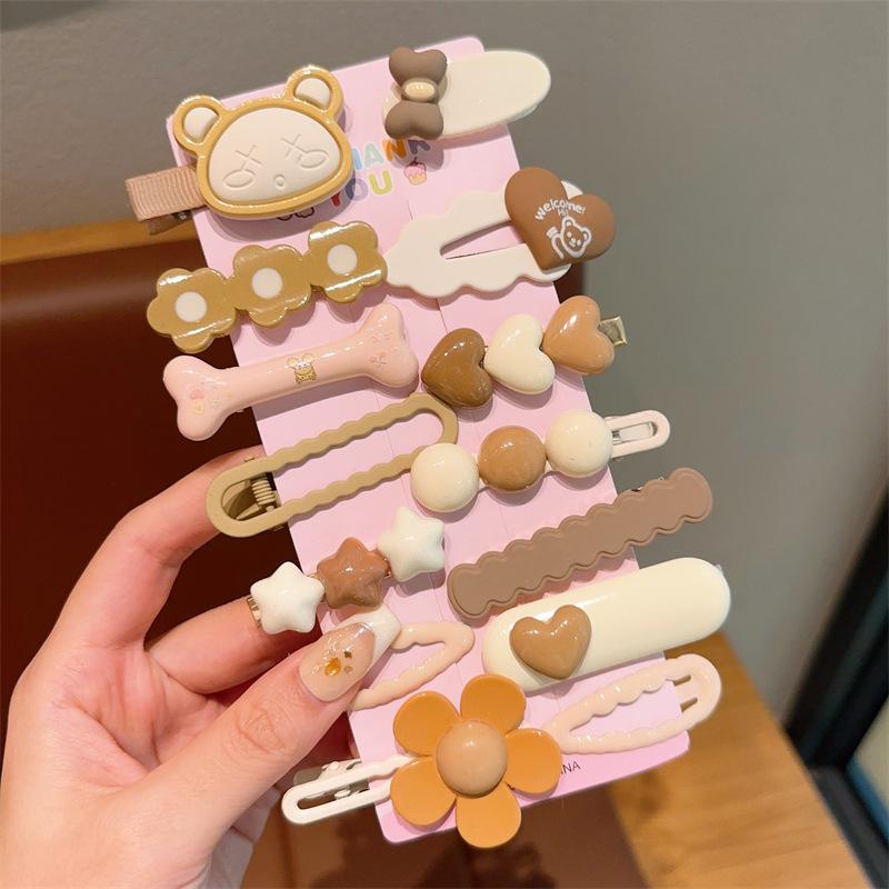 Children's Hair Clips 2026 New Model Handmade Cartoon Design Girls' Cute Baby Hair Clips for Bangs and Fringe Hair Accessories
