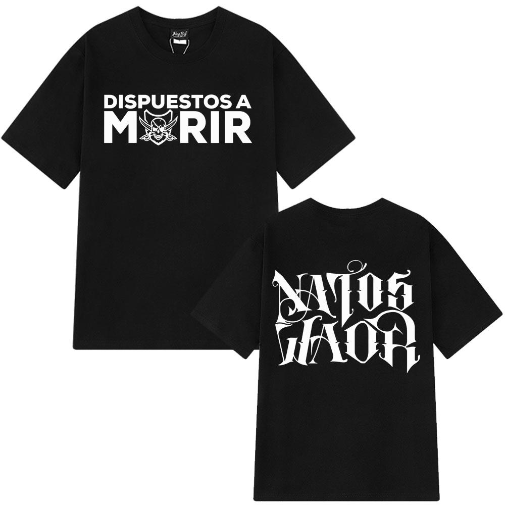 Rapper NATOS WAOR Read A Deir Vintage T-shirt, Men's and Women's Fashionable Hip-hop Summer Pla-size Fashionable Casual T-shirt