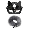 Masque de renard queue Cosplay masque pour les yeux bouchon anal en métal jeu de rôle SM accessoire jouets sexuels pour