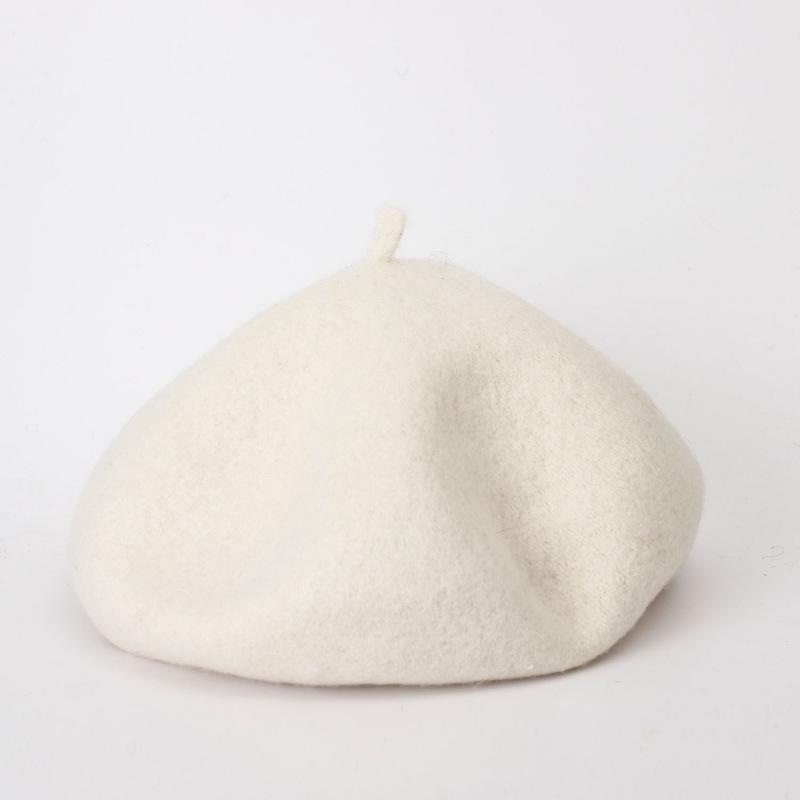 Beret Autumn Winter Lady Pumpkin Bud Hat Casual Wool Warm Hat