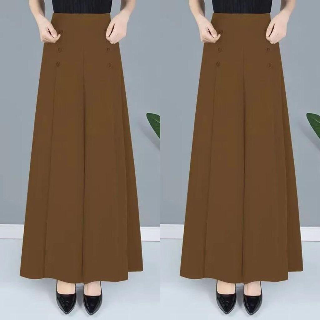 BOGO Summer Drapey Skirt Pants - New Chinese Style, Lightweight, Large & Plus Size Women's Casual Slimming Trousers