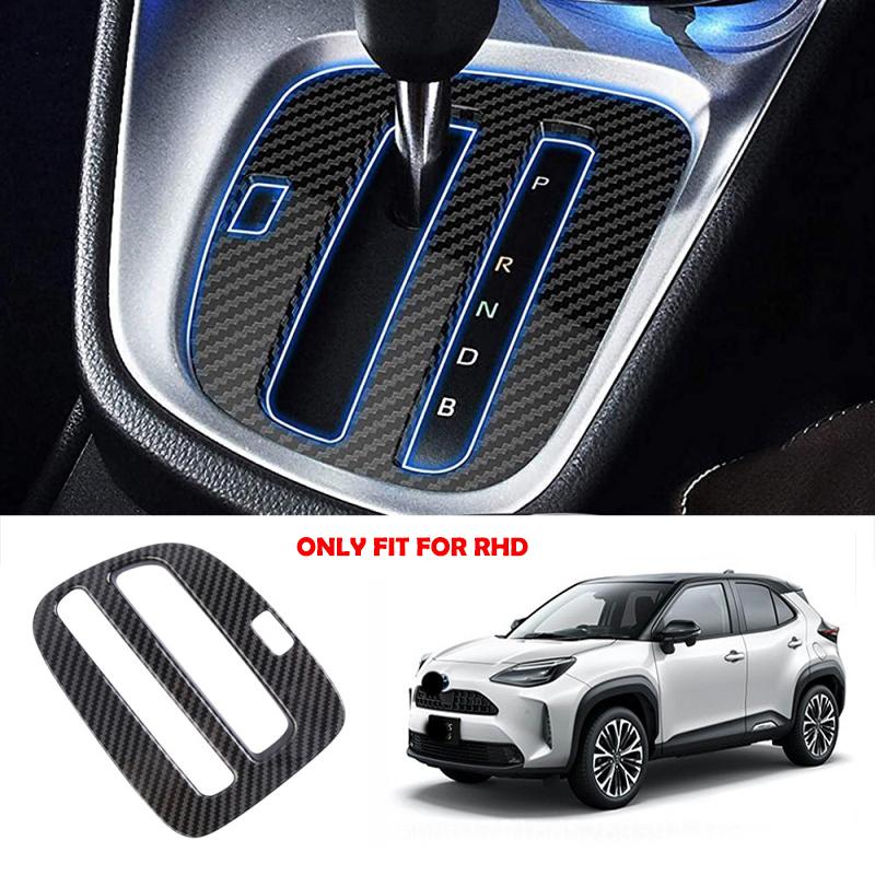 For Toyota Yaris Cross ABS Carbonfiber Interior Accessories Window Swtich Gear Shift Front Water Cup Panle Cover
