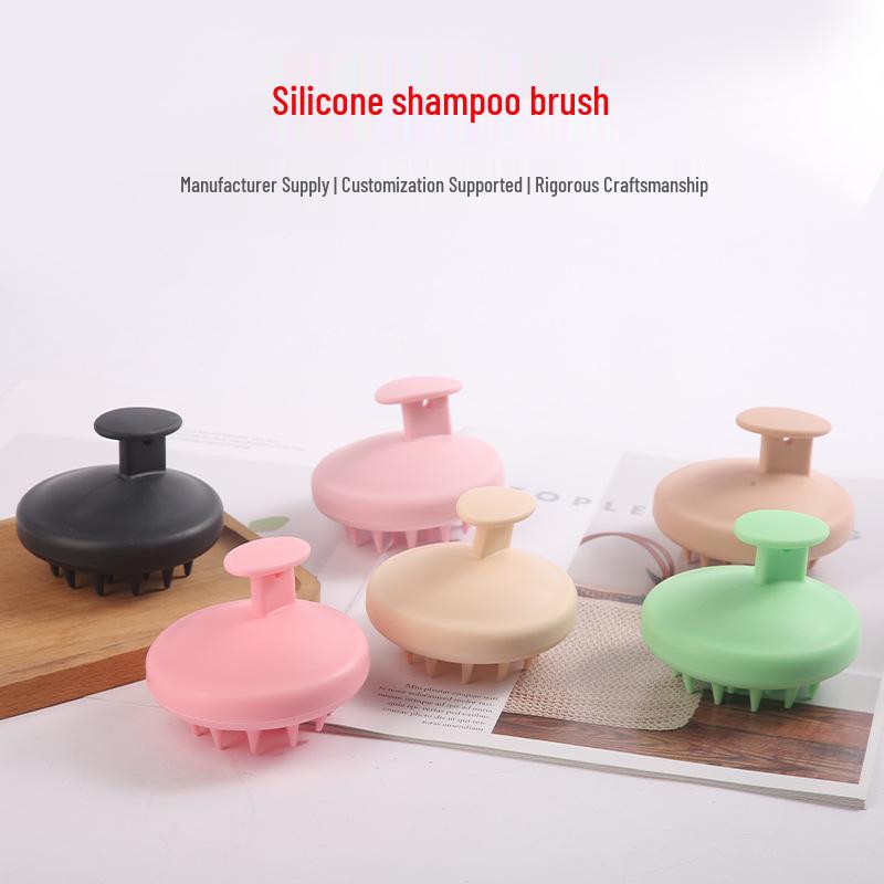 Silicone Scalp Massaging Shampoo Brush and Dredging Comb