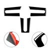 3PCS  Piano Black Steering Wheel Cover Trim For Ford Mustang  2005 2006 2007 2008 2009 Car Accessories Interior Mouldings