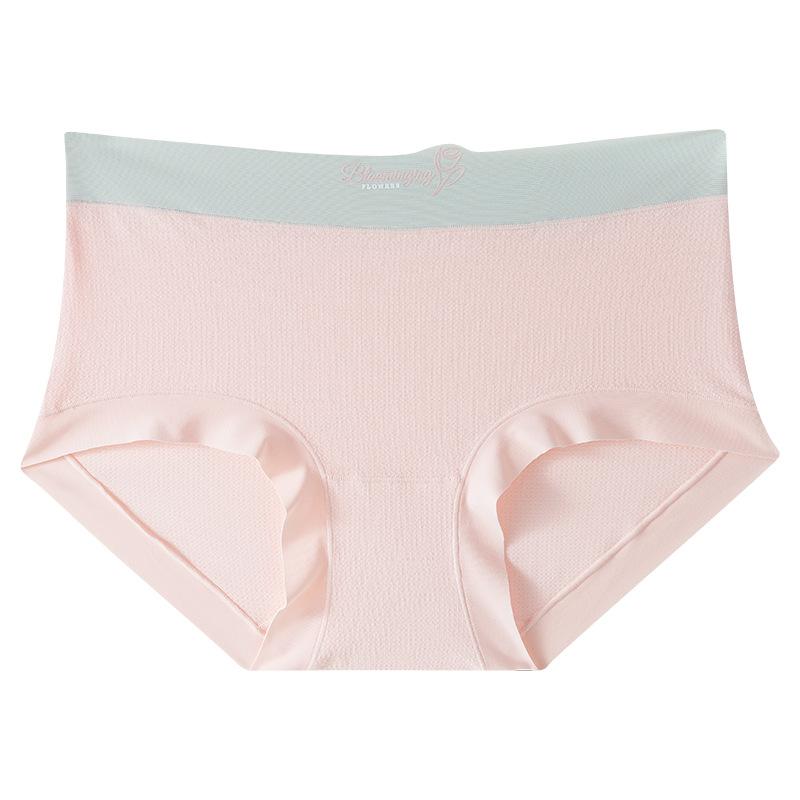 Women Comfortable Seamless Mid Waist Breathable Daily Underwear Panties