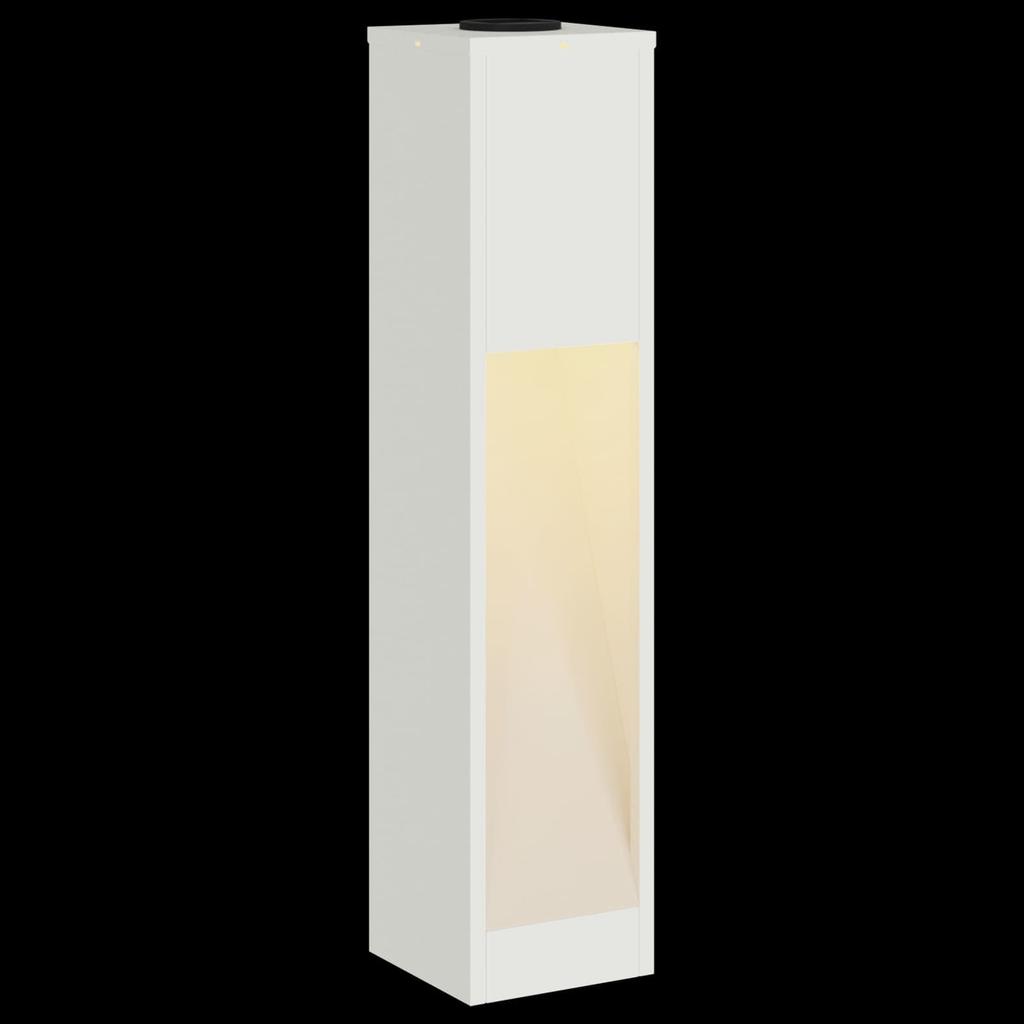 Solar LED Path Light 2 Pcs White Cold Rolled Steel