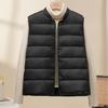 Light down vest women's new white duck down lightweight versatile vest warm vest small short