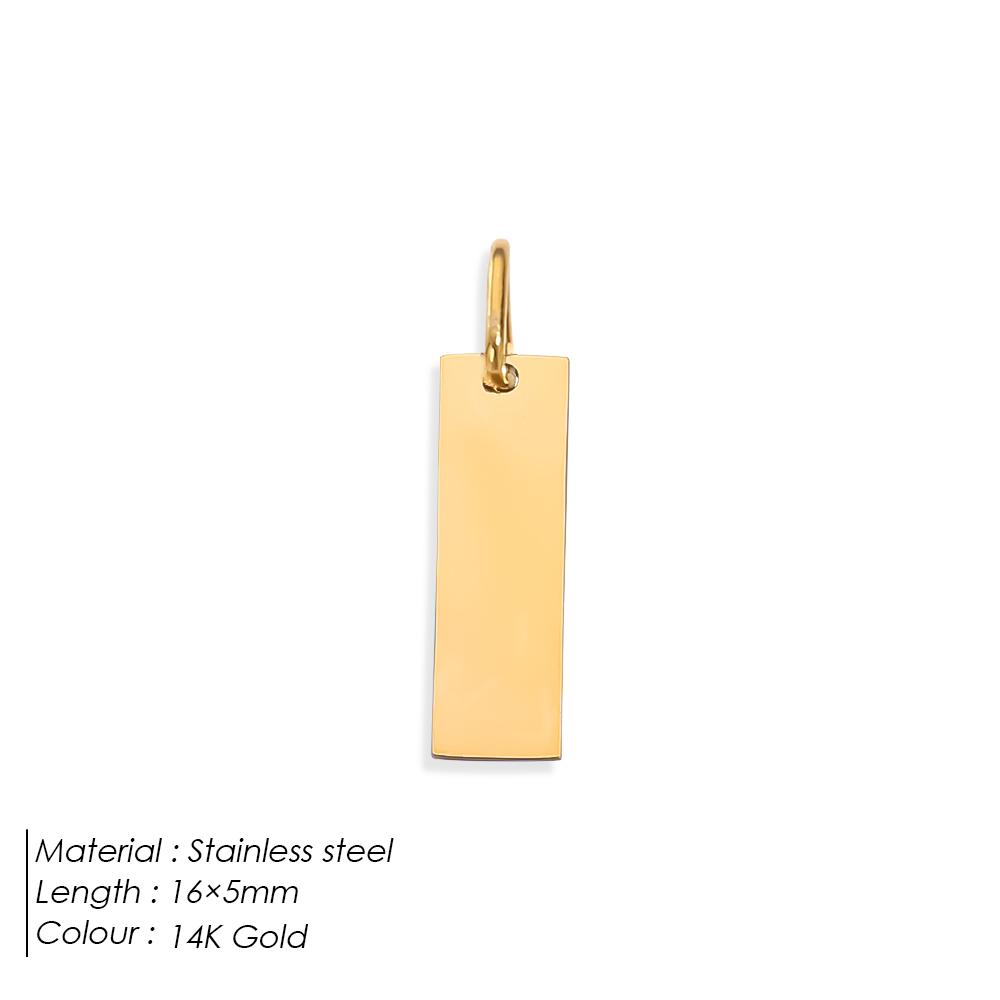 EManco Stainless Steel Mirror Polished Blank Rectangle Pendant Charms Can Make DIY Necklace Bracelet Jewelry Factory Outlet