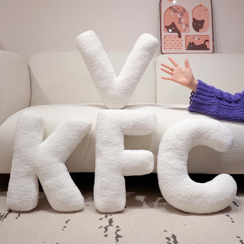 Cozy English Letters Pillow Sofa Cushion Living Room Decor 26 Letter Stuffed Doll Toy Kids Pillow Teaching Words Game Kid Toy