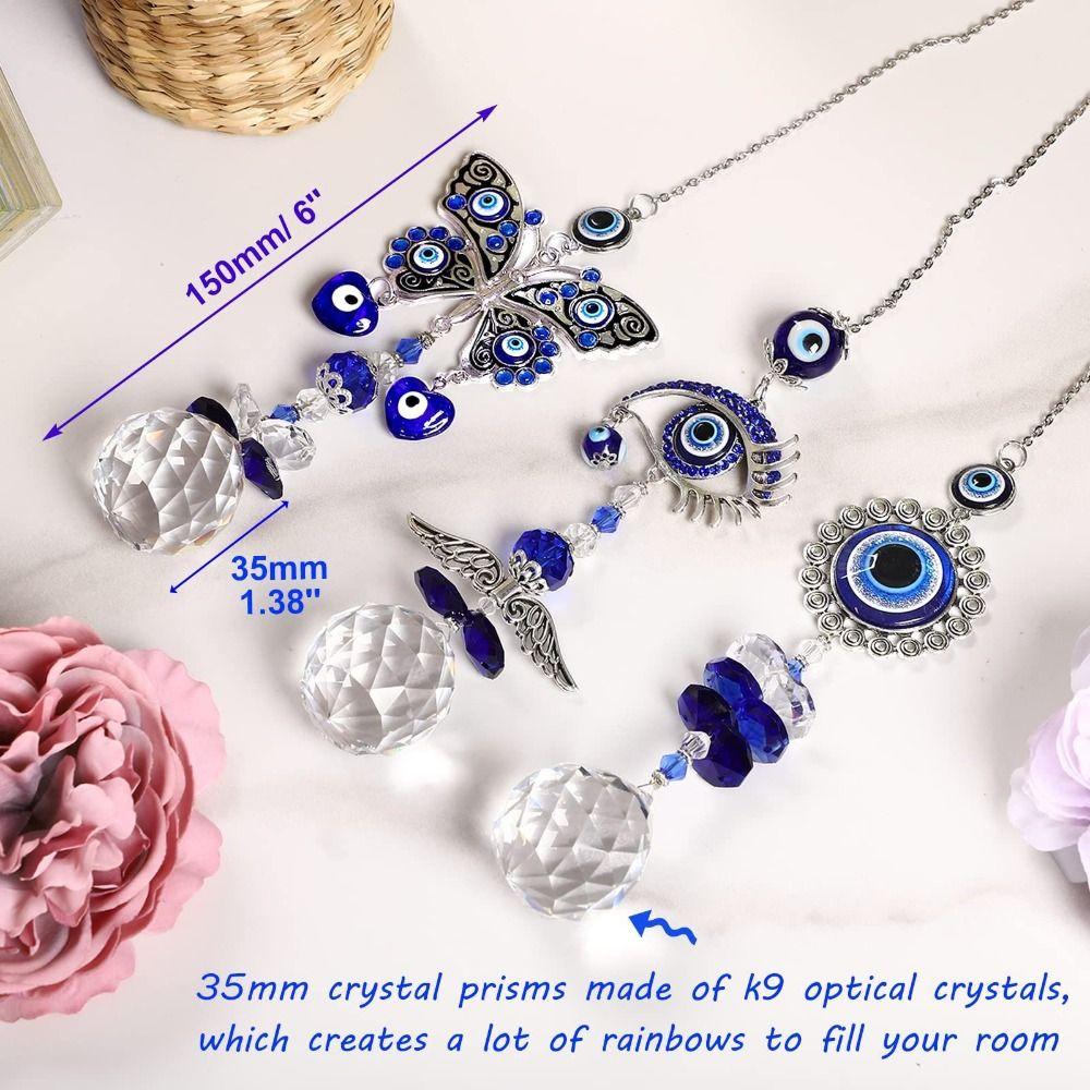 Hanger Sun Catcher Necklace Charms Demon Eye Pendant Car Hanger Decoration Wind Chime Components