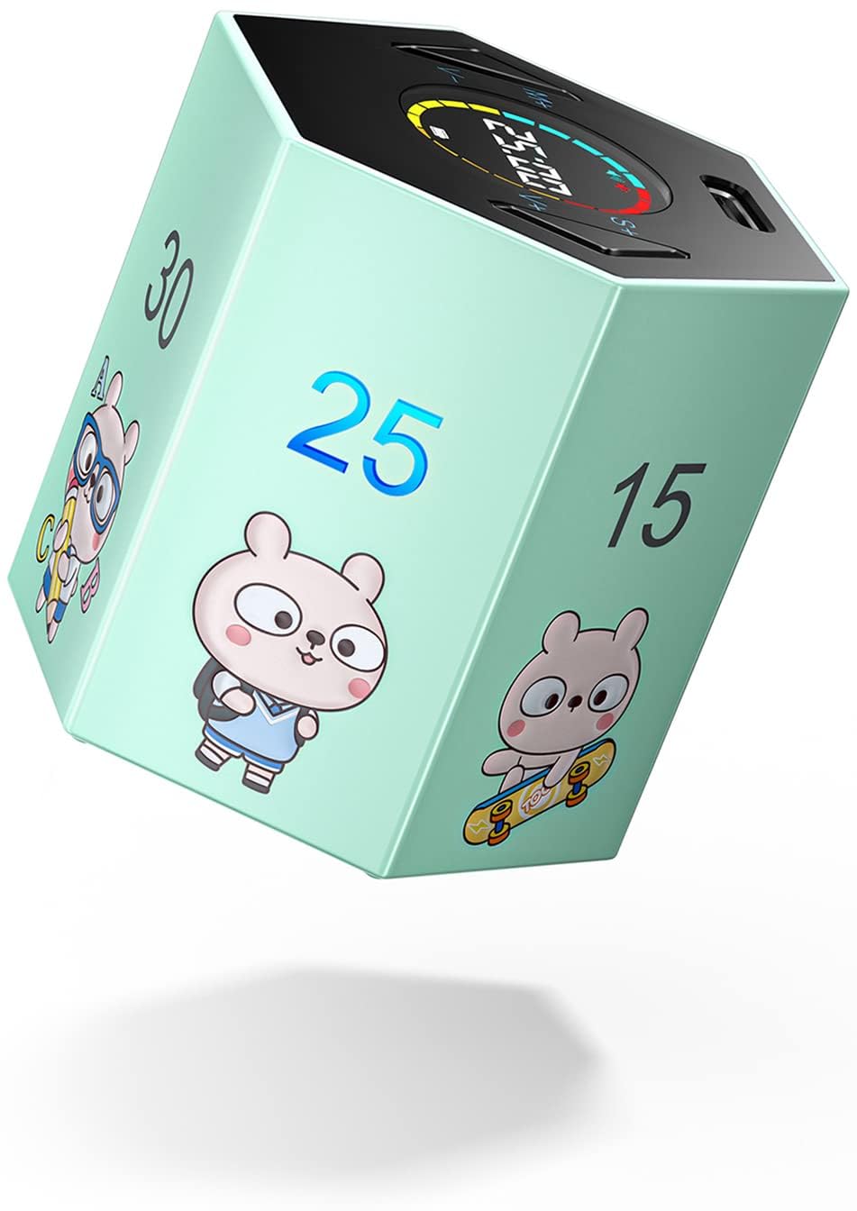 

Ticktime Prox LENGTOO Pomodoro Study Timer for Focus 5 Volume Vibration Auto LED for and Lunch Breaks Timer, Kids, Timer, Levels, Quiet, Modes, Type-C зелений