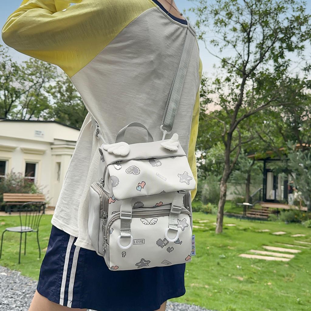 Schoolbag Mini Backpack 1011 New Korean Edition Fashion College Style Casual ins Niche Premium Sense Travel Small Backpack