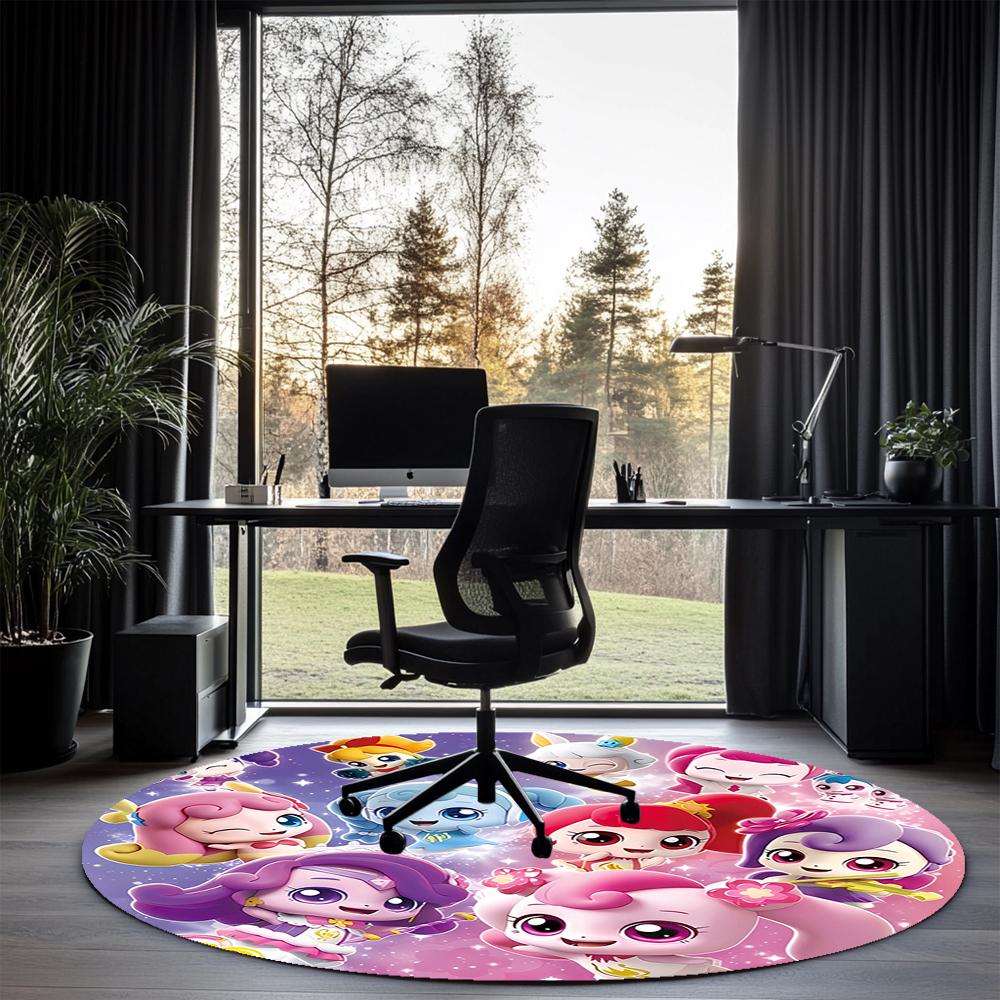 Twinkle Catch Teenieping Printed Round Rug Carpet Chair Rug Area Rug Entryway Doormats,for Office Chair Living Room Bedroom Kitchen Room.