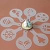 Latte Art Template Coffee Decorating Tool, Reusable Stencils for Barista, Beginner Homemade Coffee Decoration Tool