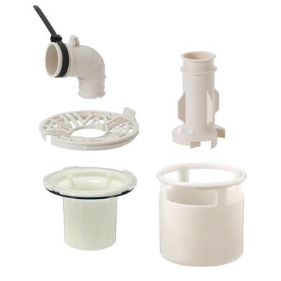 Kit de substituição de dreno de panela à prova d'água para máquina de lavar 2 recipientes de lixo Tornado Stream branco marfim prevenção de odores de lixo armadilha perfurada feita em