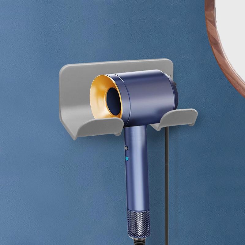 

Многофункциональная настенная подставка для фена без сверления для ванной и туалета серый