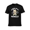 Working on my Meowscles Funny Cat Gym Workout Pun TShirt Plus Size Workout Short Sleeve Top