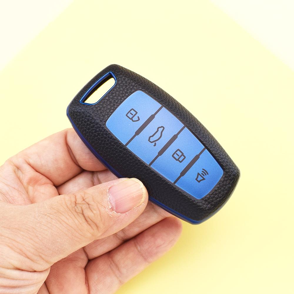 4 Buttons Auto Shell Fob Bag Keyless TPU Leather Car Key Case Cover for Haval F7 H6 Jolyon F7H Dargo Jolion Joico Jollein
