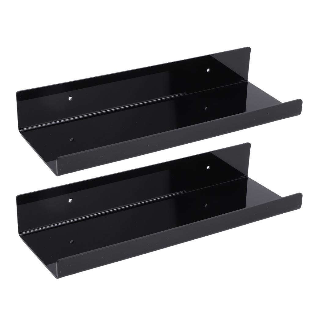 2 Pack Wall Mounted Plant Shelf 12 Inch Acrylic Display Shelf Wall Hanging Shelf Vertical Shelf for Indoor Window