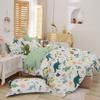 100% Bavlna Dinosauří Povlak na Peřinu Roztomilý Kreslený Dinosauří Ložní Set Queen pro Chlapce Dívky Dekorace Ložnice Oboustranný Povlak na Přikrývku