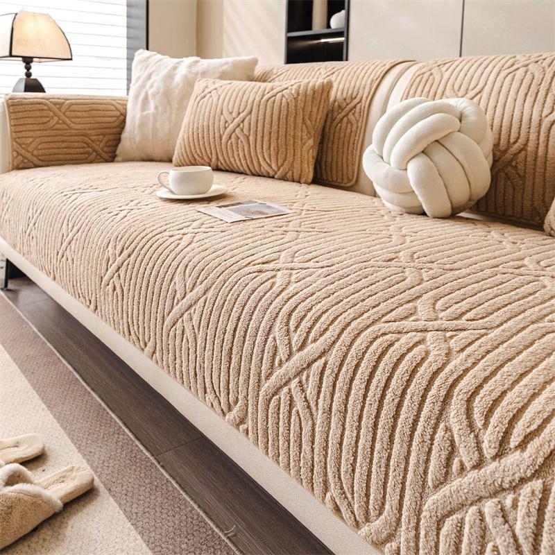 

1PC Nordic Sofa Seat Cover for Living Room Soft Plush Sofa Slipcover Non-slip Pets Kids Corner Couch Pads Thicken Sofa Mat A 70x70cm 1pc