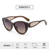 New polarized sunglasses women's sunshade fashion cat eye sunglasses pc frame Internet celebrity personalized glasses legs